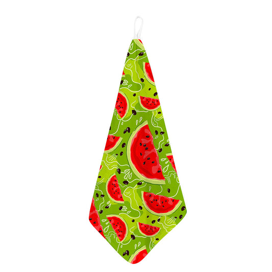 Yummy Watermelon Pieces Pattern Print Hand Towel