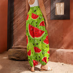 Yummy Watermelon Pieces Pattern Print Harem Pants