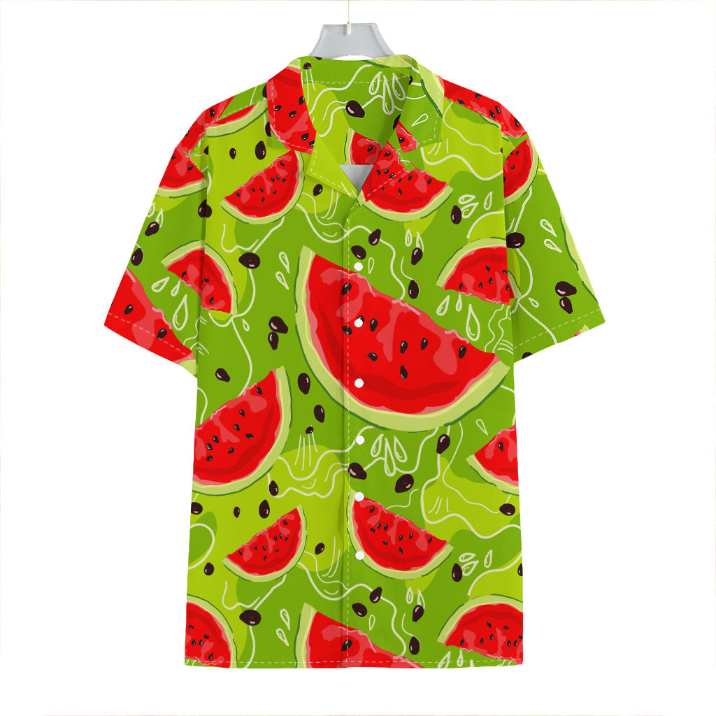 Yummy Watermelon Pieces Pattern Print Hawaiian Shirt