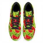 Yummy Watermelon Pieces Pattern Print High Top Leather Sneakers