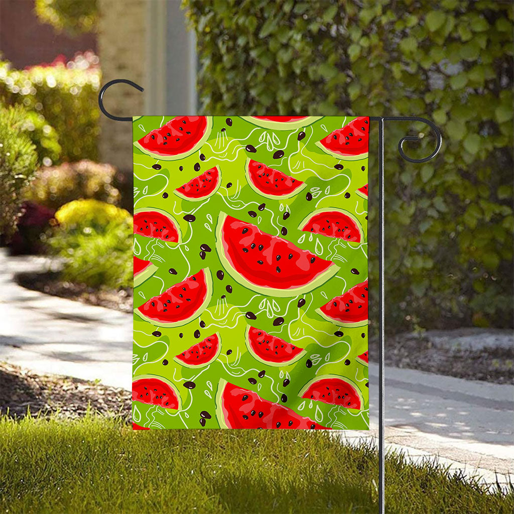 Yummy Watermelon Pieces Pattern Print House Flag