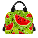 Yummy Watermelon Pieces Pattern Print Insulated Lunch Bag