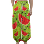 Yummy Watermelon Pieces Pattern Print Lantern Pants