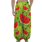 Yummy Watermelon Pieces Pattern Print Lantern Pants