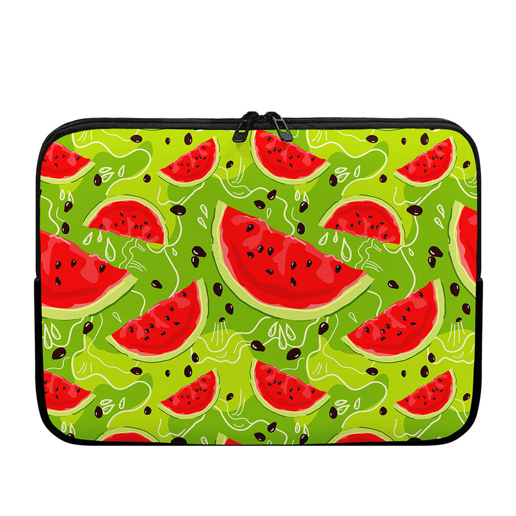 Yummy Watermelon Pieces Pattern Print Laptop Sleeve
