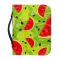 Yummy Watermelon Pieces Pattern Print Leather Bible Cover