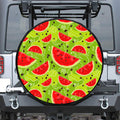 Yummy Watermelon Pieces Pattern Print Leather Spare Tire Cover