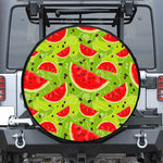Yummy Watermelon Pieces Pattern Print Leather Spare Tire Cover