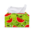Yummy Watermelon Pieces Pattern Print Leather Tissue Box Cover