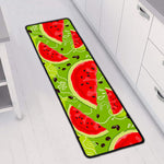 Yummy Watermelon Pieces Pattern Print Long Kitchen Mat