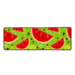 Yummy Watermelon Pieces Pattern Print Long Kitchen Mat