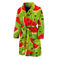 Yummy Watermelon Pieces Pattern Print Men's Bathrobe