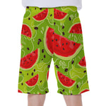 Yummy Watermelon Pieces Pattern Print Men's Beach Shorts