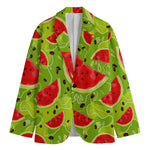 Yummy Watermelon Pieces Pattern Print Men's Blazer