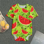 Yummy Watermelon Pieces Pattern Print Men's Bodysuit