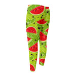 Yummy Watermelon Pieces Pattern Print Men's Compression Pants