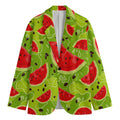 Yummy Watermelon Pieces Pattern Print Men's Cotton Blazer