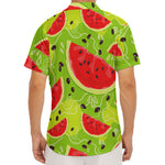 Yummy Watermelon Pieces Pattern Print Men's Deep V-Neck Shirt