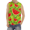 Yummy Watermelon Pieces Pattern Print Men's Fitness Tank Top