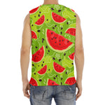 Yummy Watermelon Pieces Pattern Print Men's Fitness Tank Top