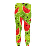Yummy Watermelon Pieces Pattern Print Men's leggings