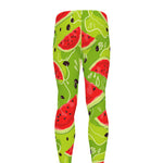 Yummy Watermelon Pieces Pattern Print Men's leggings