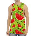 Yummy Watermelon Pieces Pattern Print Men's Muscle Tank Top
