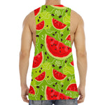 Yummy Watermelon Pieces Pattern Print Men's Muscle Tank Top