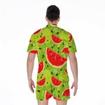 Yummy Watermelon Pieces Pattern Print Men's Rompers