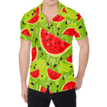 Yummy Watermelon Pieces Pattern Print Men's Shirt