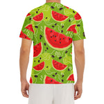 Yummy Watermelon Pieces Pattern Print Men's Short Sleeve Rash Guard
