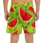 Yummy Watermelon Pieces Pattern Print Men's Split Running Shorts