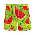 Yummy Watermelon Pieces Pattern Print Men's Athletic Shorts
