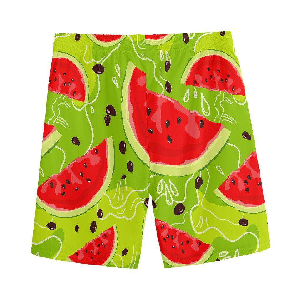 Yummy Watermelon Pieces Pattern Print Men's Sports Shorts