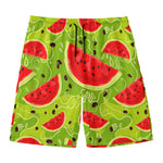Yummy Watermelon Pieces Pattern Print Men's Swim Trunks