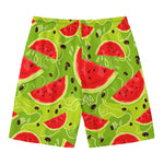 Yummy Watermelon Pieces Pattern Print Men's Swim Trunks