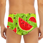 Yummy Watermelon Pieces Pattern Print Men's Triangle Swim Briefs