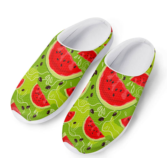 Yummy Watermelon Pieces Pattern Print Mesh Casual Shoes