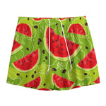 Yummy Watermelon Pieces Pattern Print Mesh Shorts