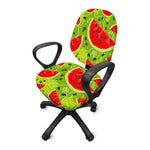 Yummy Watermelon Pieces Pattern Print Office Chair Cover