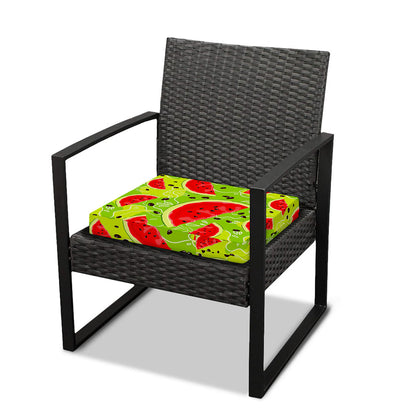 Yummy Watermelon Pieces Pattern Print Outdoor Seat Cushion Cover