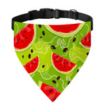 Yummy Watermelon Pieces Pattern Print Over The Collar Dog Bandana