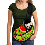Yummy Watermelon Pieces Pattern Print Pet Sling Carrier