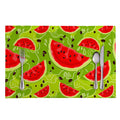 Yummy Watermelon Pieces Pattern Print Placemat