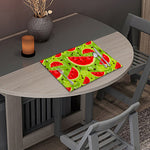 Yummy Watermelon Pieces Pattern Print Placemat