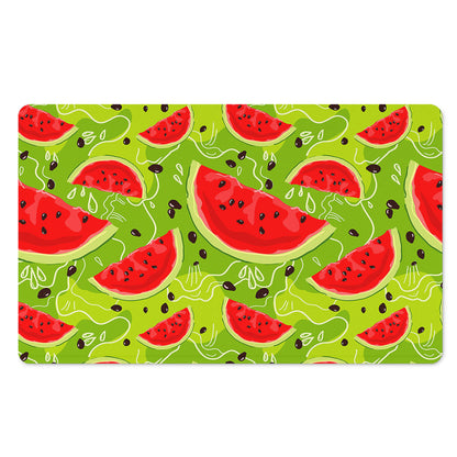 Yummy Watermelon Pieces Pattern Print Polyester Doormat