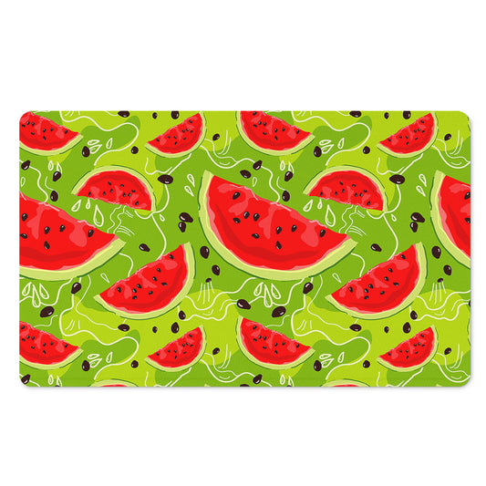 Yummy Watermelon Pieces Pattern Print Polyester Doormat