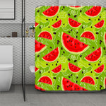Yummy Watermelon Pieces Pattern Print Polyester Shower Curtain