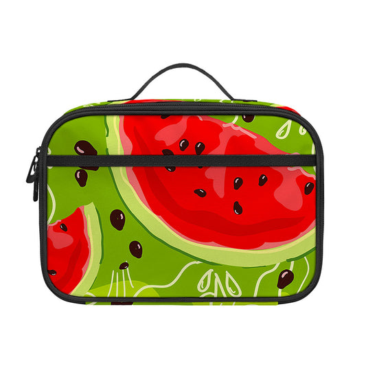 Yummy Watermelon Pieces Pattern Print Portable Lunch Bag