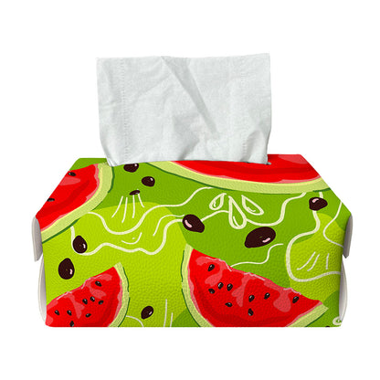 Yummy Watermelon Pieces Pattern Print Rectangle Tissue Box Cover